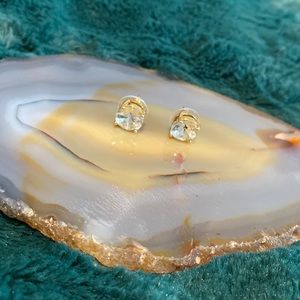 Kate Spade clear quartz/diamond earring